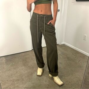 Y2K Olive Green Cargo Pants